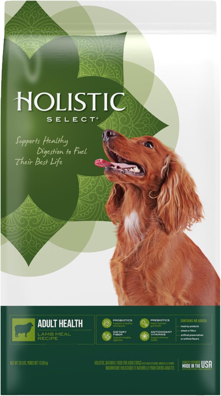 Holistic Select Natural Dry Dog Food, Lamb Meal Recipe, 30-Pound Bag Holistic Select Natural Dry Dog Food, Lamb Meal Recipe, 30-Pound Bag