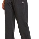 baleaf Men's Sweatpants Yoga Lounge Cotton Pajama Pants Casual Open Bottom Straight Leg Stretchy Sweat Pants with Pockets