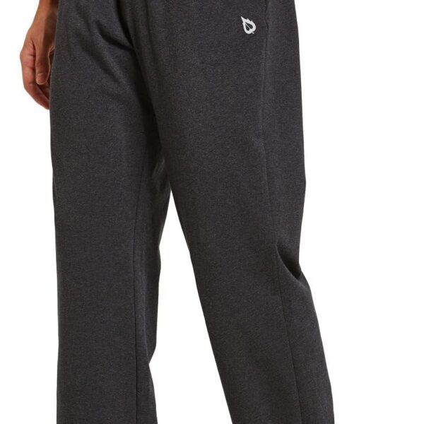 baleaf Men's Sweatpants Yoga Lounge Cotton Pajama Pants Casual Open Bottom Straight Leg Stretchy Sweat Pants with Pockets
