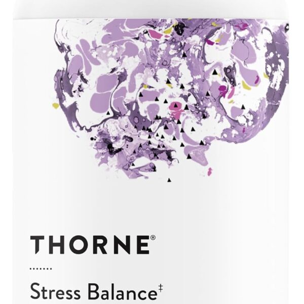 THORNE - Stress Balance - Adrenal Support Supplement with B Vitamins, Vitamin C, Ashwagandha, Ginseng & Zinc* - Third-Party Certified - Gluten, Dairy & Soy-Free - 60 Capsules