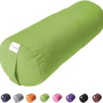 Sol Living Yoga Bolster Pillow for Restorative Yoga Meditation Bolster 100% Cotton Cylindrical Meditation Cushion Firm Cushion Bolster Washable Cover for Balance Support Asana Poses