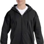 Hanes Men's Ultimate Full-Zip Hoodie, Men's Hooded Fleece Sweatshirt with Zipper