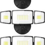 Onforu 3 Packs 75W Flood Lights Outdoor, 7000LM Brightness Security Lights,Switch Controlled, IP65 Waterproof, 6500K Exterior LED Flood Light with 3 Adjustable Heads for Yard Home