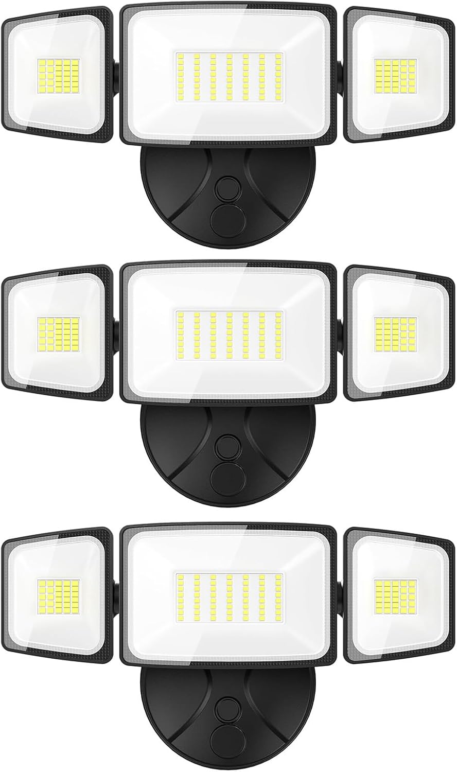 Onforu 3 Packs 75W Flood Lights Outdoor, 7000LM Brightness Security Lights,Switch Controlled, IP65 Waterproof, 6500K Exterior LED Flood Light with 3 Adjustable Heads for Yard Home Onforu 3 Packs 75W Flood Lights Outdoor, 7000LM Brightness Security Lights,Switch Controlled, IP65 Waterproof, 6500K Exterior LED Flood Light with 3 Adjustable Heads for Yard Home