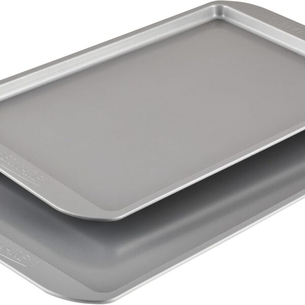 Farberware Nonstick Bakeware Set, Nonstick Cookie Sheets / Baking Sheets - 2 Piece, Gray