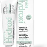 Davids Hydroxi Fluoride Free Nano Hydroxyapatite Toothpaste for Remineralizing, Sensitive Support, Whitening, Antiplaque, SLS Free, Natural Peppermint, 4oz, Made in USA