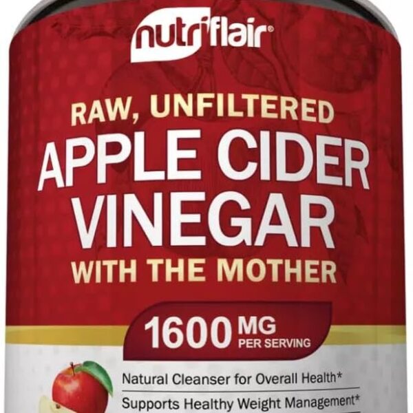 Apple Cider Vinegar Capsules with The Mother - 120 Vegan ACV Pills - Best Supplement for Healthy Weight Loss, Diet, Keto, Digestion, Detox, Immune - Powerful Cleanser & Appetite Suppressant Non-GMO