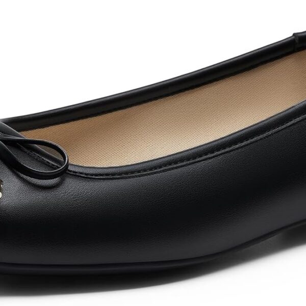 DREAM PAIRS Women's Flats Square Toe Ballet Flats Comfortable Casual Ballerina Flat Dress Shoes with Bow Suitable for Dressy Business Casual Work Office