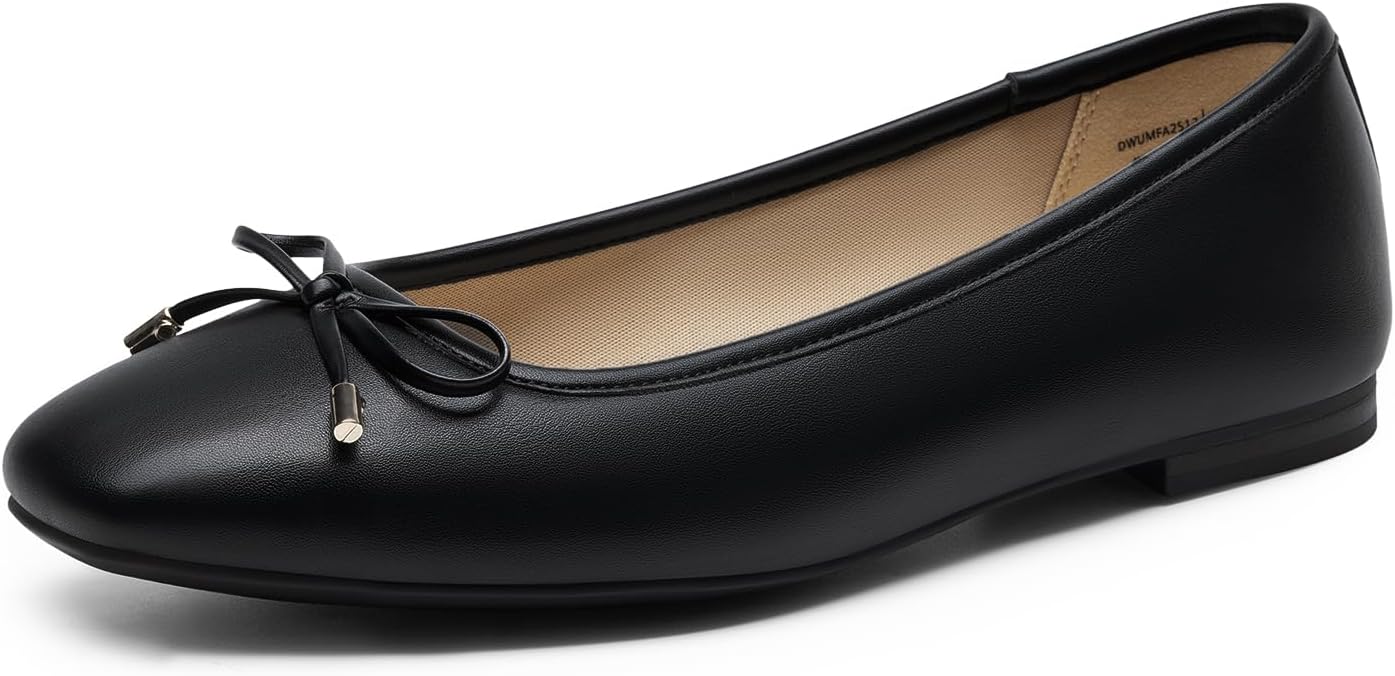 DREAM PAIRS Women's Flats Square Toe Ballet Flats Comfortable Casual Ballerina Flat Dress Shoes with Bow Suitable for Dressy Business Casual Work Office DREAM PAIRS Women's Flats Square Toe Ballet Flats Comfortable Casual Ballerina Flat Dress Shoes with Bow Suitable for Dressy Business Casual Work Office