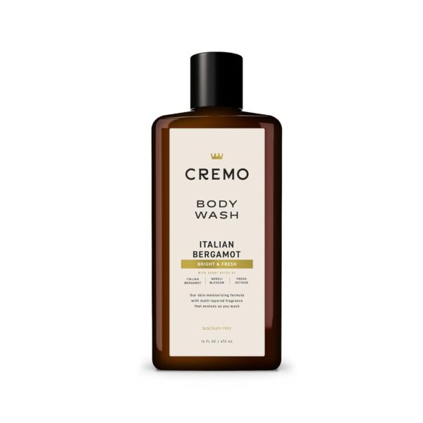 Cremo Body Wash for Men, Rich-Lathering Italian Bergamot, 16 Fl Oz