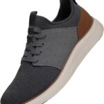 YOLARK Men Casual Dress Shoes Fashion Sneakers Lightweight Breathable Laceless Walking Shoes Gym Tennis Athletic