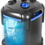 AMOSIJOY Canister Filter, Ultra-Quiet External Aquarium Filter with Free Media for Large Fish Tanks and Aquariums