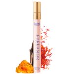 PUREAMOR Pheromones Perfumes for Women, Saffron Amber Extrait de Parfum Oil Spray, 0.41 fl oz (12ml) Travel Size, Long-Lasting Warm Spicy Fragrance, Amplify Charm for Date Night & Daily, Made in USA