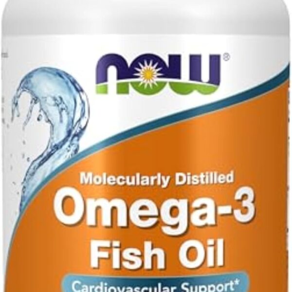 NOW Supplements, Omega-3 180 EPA / 120 DHA, Molecularly Distilled, Cardiovascular Support, 100 Softgels