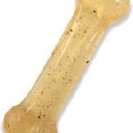 Nylabone Original Bone Flexi Chew Toy for Dogs, Flexible Dog Toys for Moderate Chewers, Chicken Flavor, Medium - Up to 35 lbs, 1 Count