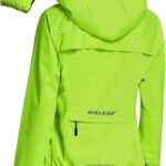 baleaf Women's Rain Jackets Waterproof Windbreaker Packable Running Lightweight Cycling Jacket Reflective Hooded