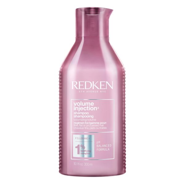 Redken Volume Injection Shampoo For Fine Hair - Adds Lift & Body, Volumizing & Detangling Without Weighing Down, Paraben Free