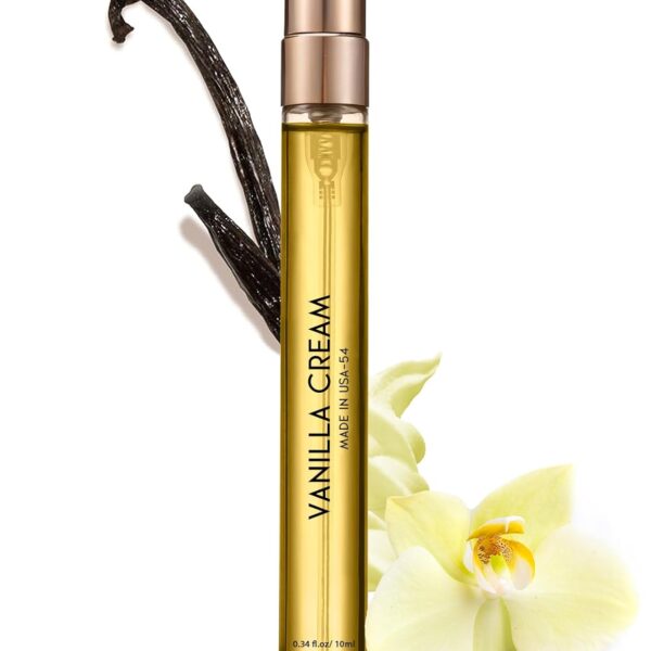 PUREAMOR Pheromones Perfumes for Women, No. 54 Vanilla Cream Scent, Vanilla Perfume Oil, Advanced Fragrance Perfume for Woman, 0.34fl./10ml Gourmand Parfum, Travel Size Perfumes for Women,Made in USA