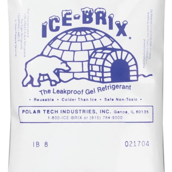 Polar Tech | IB 6 | ICE-BRIX & XTREME BRIX Cold Packs | 6 oz, 6" x 4" x 3/4" (Case of 48)