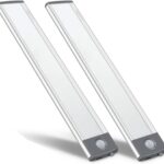 30-LED Motion Sensor Cabinet Light,Magnetic Motion Activated Under Counter Closet Lighting, Wireless USB Rechargeable Kitchen Cupboard Night Lights,Motion Activated Light Bar-2Pack