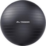 Trideer Exercise Ball for Yoga, Pilates & Fitness  Stability Ball Equipment for Home Gym & Office Chair, Core & Balance Training Accessories, Physical Therapy Equipment, Quick Pump Included, 5 Sizes