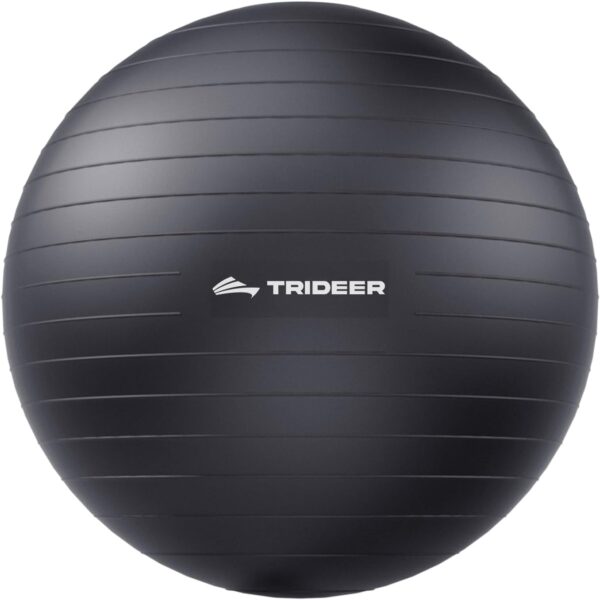 Trideer Exercise Ball for Yoga, Pilates & Fitness  Stability Ball Equipment for Home Gym & Office Chair, Core & Balance Training Accessories, Physical Therapy Equipment, Quick Pump Included, 5 Sizes