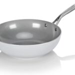 TECHEF - CeraTerra 12" Ceramic Nonstick Flat Bottom Wok/Stir-Fry Pan - PFOA, PTFE, PFAS Free, Dishwasher and Oven Safe, Made in Korea (12-in)