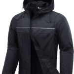 SWISSWELL Mens Rain Jacket & Coats Packable Lightweight Waterproof Windbreaker Hooded for Golf Cycling Hiking