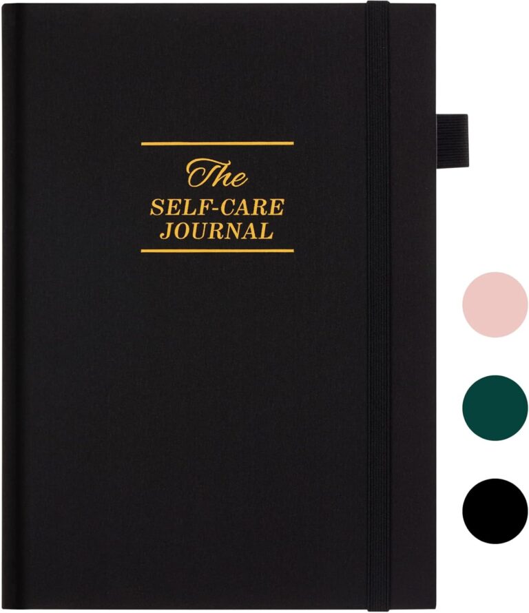 5 MINUTES A DAY Self-Care Journal, Wellness & Daily Reflection Notebook  Mental Health & Anxiety Guided Journal for Men  Self Care Planner, ADHD Planner with Mood Tracker  A5 Size (Black)