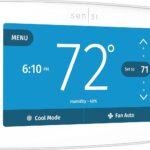 EMERSON Sensi Touch Wi-Fi Smart Thermostat with Touchscreen Color Display, Works with Alexa, Energy Star Certified, C-wire Required, ST75W , White