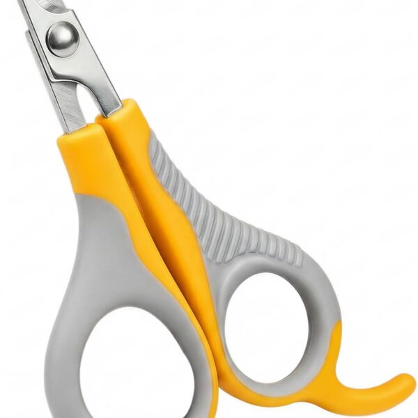 WePet Pet Nail Clippers U07.2, Professional Claw Trimmer, Scissor for Cats, Puppies, Kittens, Hamsters, Rabbits and Small Animals, Sharp, Safe, Small, Grey/Yellow