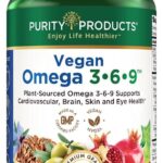 Purity Products Omega 3-6-9 Vegan and Vegetarian Formula - 5 in 1 Essential Fatty Acid Complex - Scientifically Formulated Plant-Based Omega 3 6 9 Essential Fatty Acids (EFA) - from (60)
