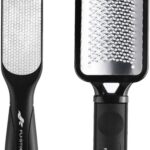 Fu Store 2 Pack Foot Files Callus Remover Stainless Steel Foot Rasp and Dual Sided Feet File Professional Scrubber Pedicure Tools Premium for Feet Care Remove Hard Skin