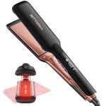 HITTIONA Flat Iron Hair Straightener  1.75 Ceramic Infrared Ionic Flat Iron with 5s Fast Heat-Up, Vibration Technology, LCD Temp Control, Dual Voltage, Anti-Frizz Styling for All Hair Types