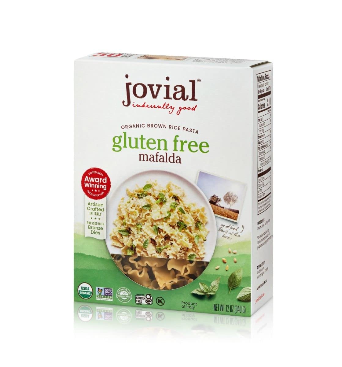 Jovial 100% Organic Gluten Free Brown Rice Mafalda - Mafalda Pasta Noodles, Healthy Pasta, Whole Grain Pasta, Organic Pasta, Gluten Free, Dairy Free, Cooks Firm, Made in Italy - 12 Oz Jovial 100% Organic Gluten Free Brown Rice Mafalda - Mafalda Pasta Noodles, Healthy Pasta, Whole Grain Pasta, Organic Pasta, Gluten Free, Dairy Free, Cooks Firm, Made in Italy - 12 Oz