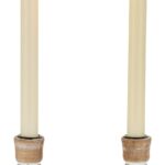 Wooden Taper Candle Holders: Wood Candlestick Holders Rustic Farmhouse Fall Decor for Living Room Dinning Table Centerpiece Christmas Set of 2