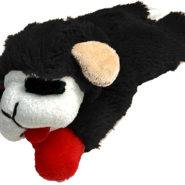 Multipet X-Small Mini Lamb Chop Black 6" | Small Lamb Chop Dog Toy | 6 Inch Small Dog Toy Lamb Chop Squeaker Toy | Officially Licensed (Black, 6")