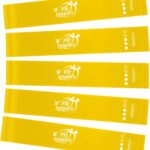 Fit Simplify Resistance Loop Exercise Fitness Bands with Instruction Guide and Carry Bag, Set of 5