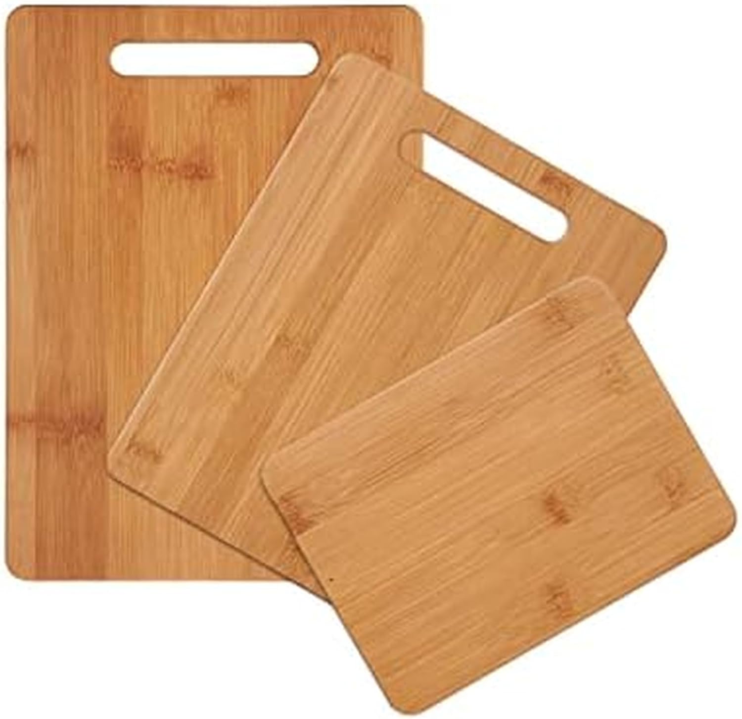 Farberware 3-Piece Wood Cutting Board Set, Reversible Chopping Boards for Meal Prep and Serving, Charcuterie Boards, Wooden Cutting Boards with Built-in Handles, Set of 3 Assorted Sizes, Bamboo Farberware 3-Piece Wood Cutting Board Set, Reversible Chopping Boards for Meal Prep and Serving, Charcuterie Boards, Wooden Cutting Boards with Built-in Handles, Set of 3 Assorted Sizes, Bamboo