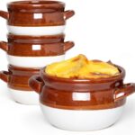 Vumdua French Onion Soup Bowls with Handles, 16 Oz Ceramic Soup Serving Bowl Crocks - Oven Safe Bowls for Chili, Beef Stew, Cereal, Pot Pies, Set of 4
