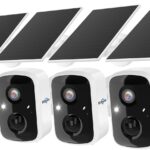 Hiseeu Solar Camera Security Outdoor, 4 Pack 100% Wireless 3K 4MP Surveillance Indoor WiFi Smart Cameras for Home Security Outside, PIR/AI Motion Detection, Waterproof, Color Night Vision, 2-Way Audio