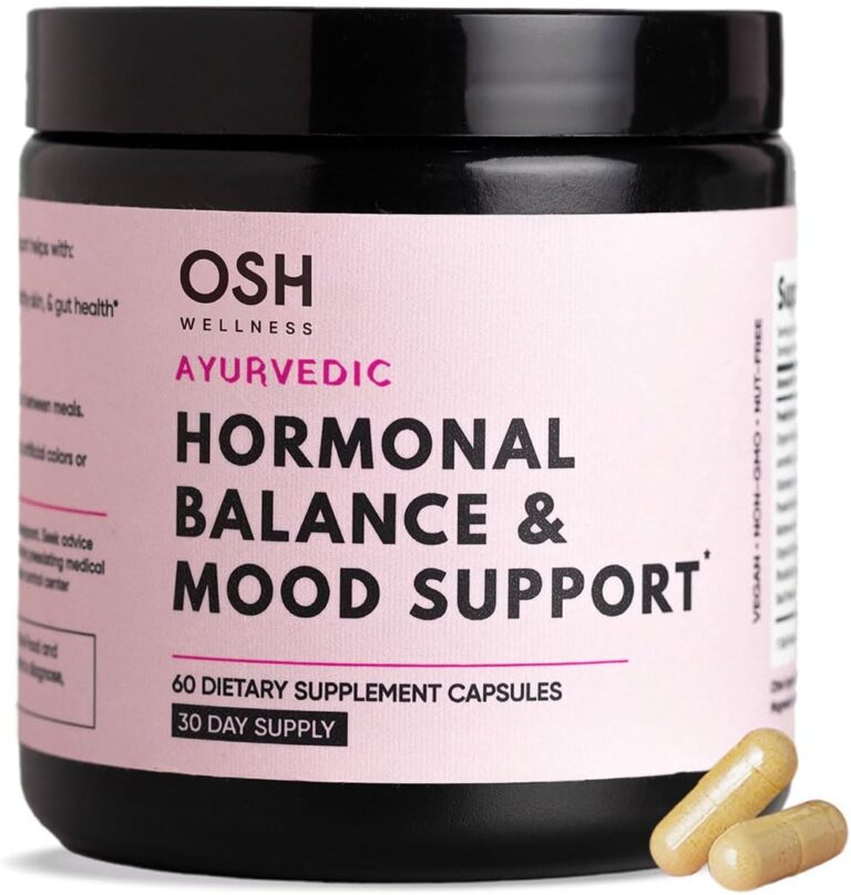 Ayurvedic Hormone Balance for Women | Cortisol Reducer | Mood, Energy, & Sleep Support | Regulates Estrogen | Stress Relief | Ashwagandha, Rhodiola, & Shatavari | Made in USA | 60 Ct. - OSH Wellness