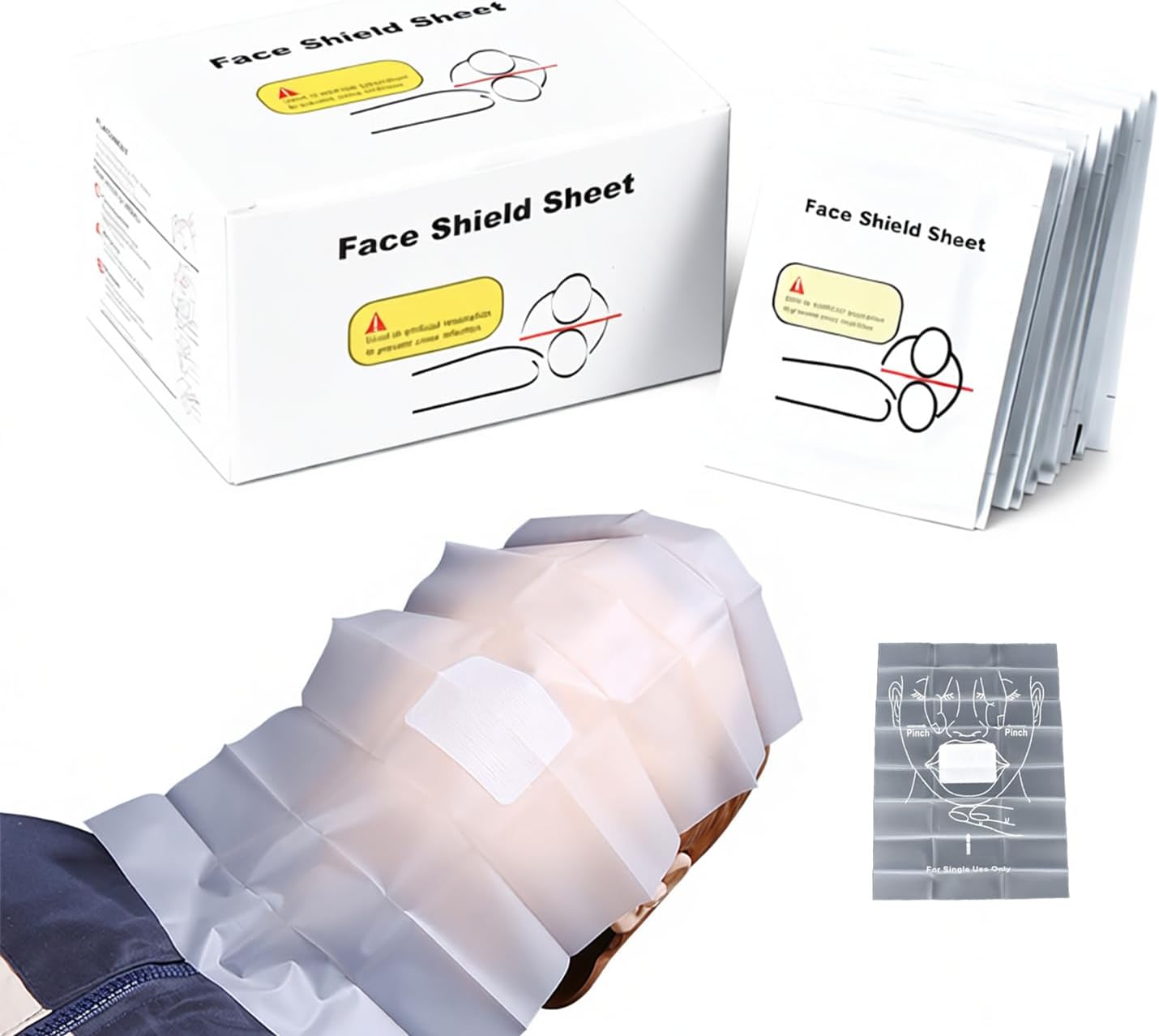 200 Pack CPR Training Face Shields, Individually Wrapped, Latex-Free Disposable Barriers for CPR Manikin Practice, Classroom Instruction and First Aid Training 200 Pack CPR Training Face Shields, Individually Wrapped, Latex-Free Disposable Barriers for CPR Manikin Practice, Classroom Instruction and First Aid Training