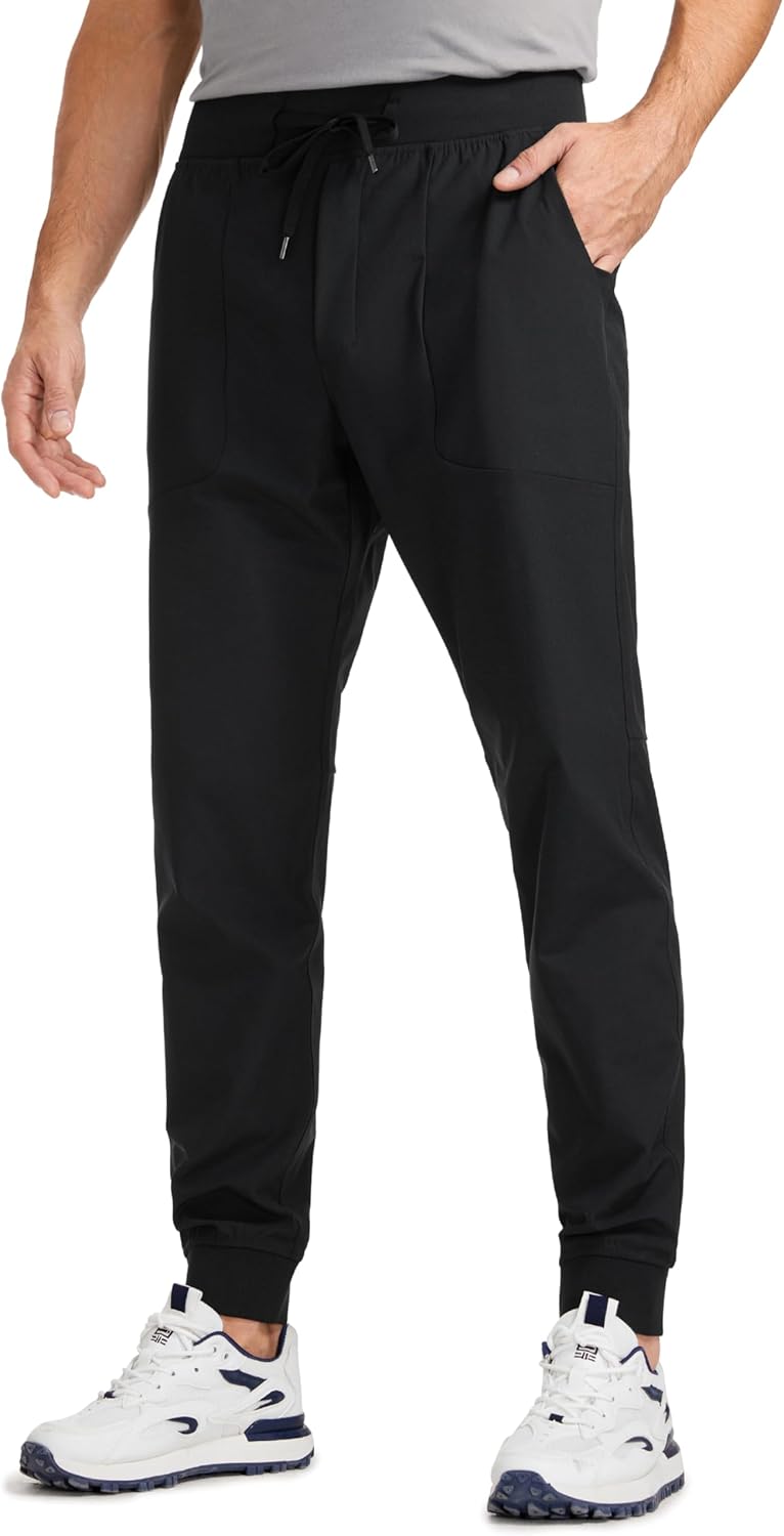CRZ YOGA All Day Comfy Pull-On Golf Joggers for Men 28"/30"/32" - Quick Dry Lightweight Work Casual Pants with Pockets CRZ YOGA All Day Comfy Pull-On Golf Joggers for Men 28"/30"/32" - Quick Dry Lightweight Work Casual Pants with Pockets