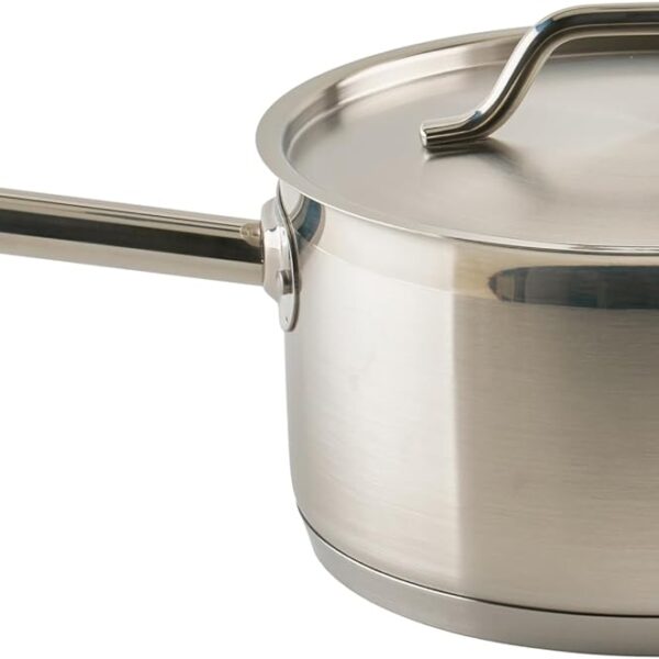 Winco Heavy-Duty Stainless Steel Sauce Pan with Cover, 6 Quart