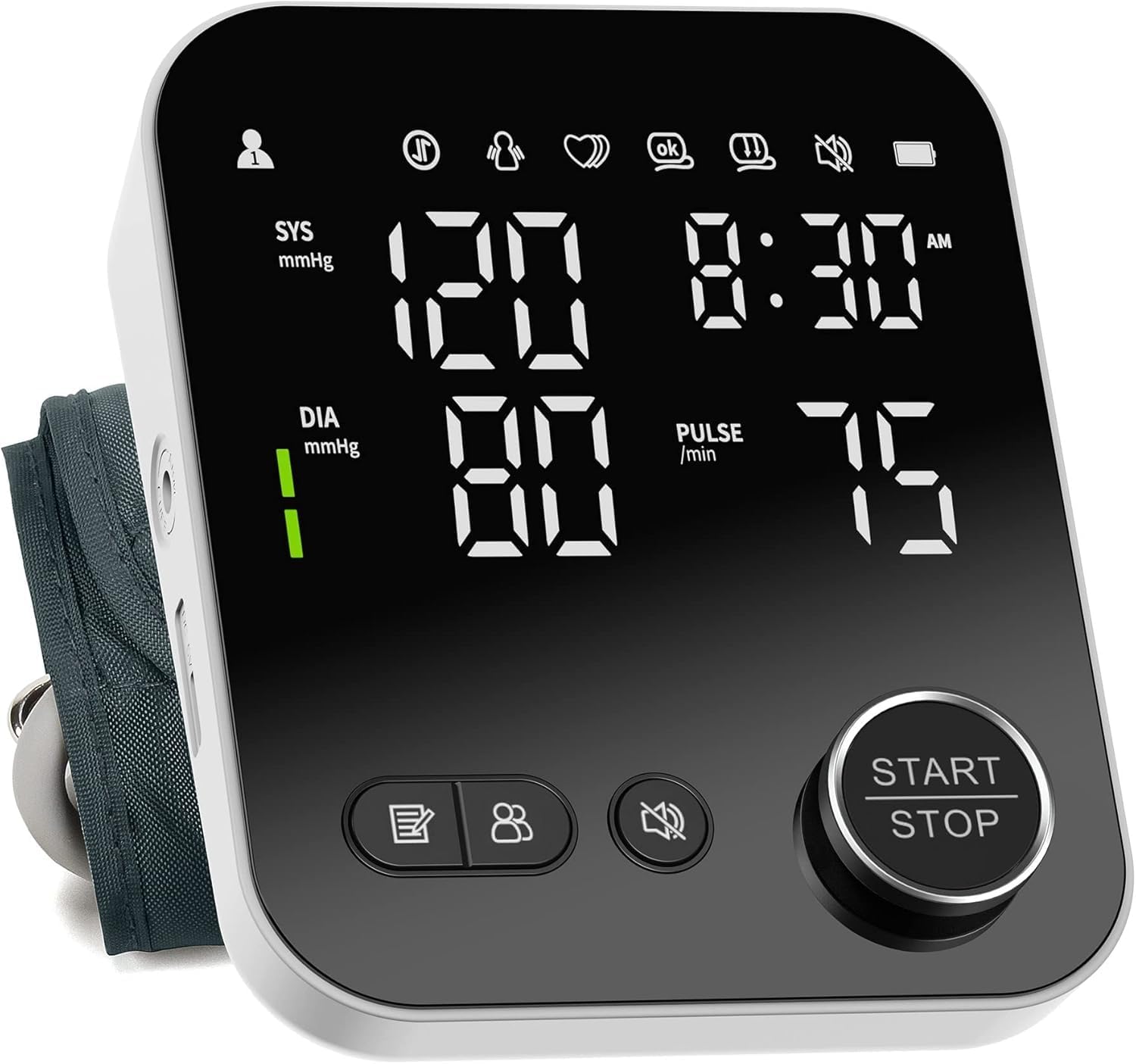 Blood Pressure Monitor Upper Arm Monitors for Home Use Adjustable 8.7"-16.5" Cuff LED Display 2x120 Memory Intelligent Voice Portable Machine with Storage Bag Blood Pressure Monitor Upper Arm Monitors for Home Use Adjustable 8.7"-16.5" Cuff LED Display 2x120 Memory Intelligent Voice Portable Machine with Storage Bag