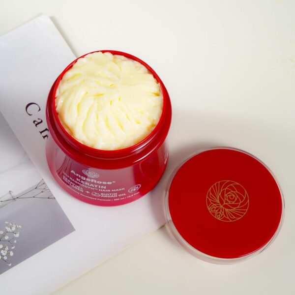 Keratin Hair Mask with Collagen & Argan Oil  Deep Conditioner Treatment for Dry Damaged Hair Repair  Hydrating & Strengthening Cream for Color Treated 16.9 Oz (500ml)