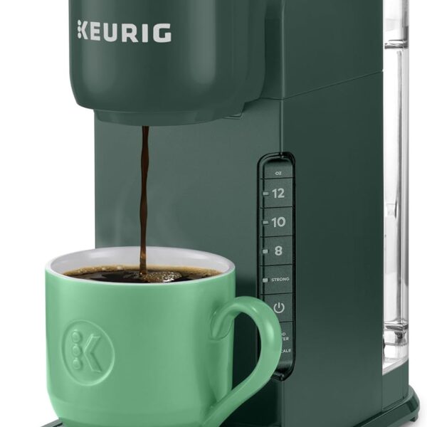 Keurig K-Express Single Serve K-Cup Pod Coffee Maker, 3 Brew Sizes, Strong Button Feature, 42oz Removable Reservoir, Evergreen