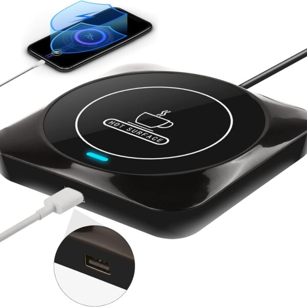 Coffee Mug Warmer, Smart USB Coffee Cup Warmer with Pressure-Induced Auto On/Off, Coffee Accessories for Home Office Desk