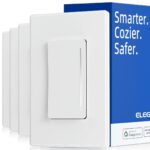 ELEGRP Smart Dimmer Light Switch DTR10, Single Pole Setup, 2.4GHz Wi-Fi Touch Dimmer Compatible with Alexa/Google Assistant, Needs Neutral Wire, No Hub Required, UL Listed, Matte White, 4 Pack